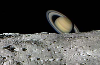 Mond + Saturn im 6-Zoll-Maksutov   © Ralf Hofner